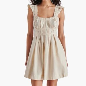 NWT Steve Madden Oatmeal Pintuck Mini Dress Retail $79